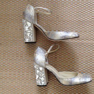 Bettye Muller New York Bejeweled Brocade Shoes
